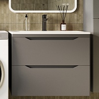 Style Line Тумба под раковину Марелла 70 Люкс Plus антискрейтч подвесная серая матовая